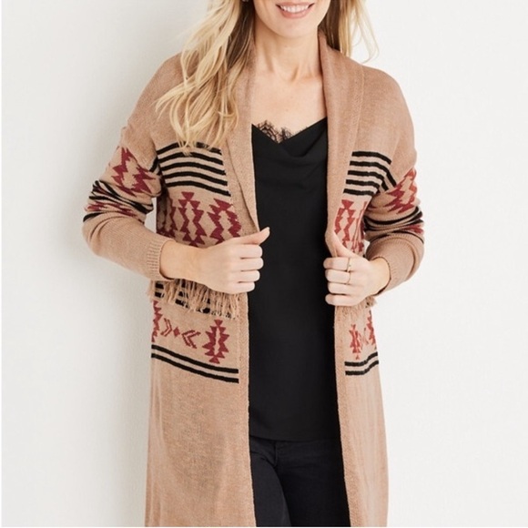 MAURICES Geo Duster Fringe Cardigan size 2X - Picture 2 of 14